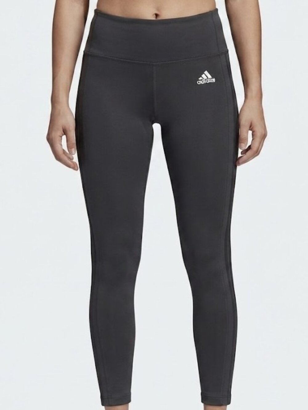 Adidas Dark Gray High-Rise Athletic Leggings